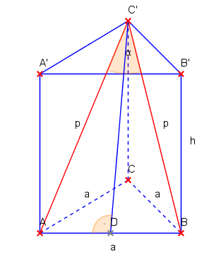 Graniastosłup prawidłowy trójkątny, objętość.png